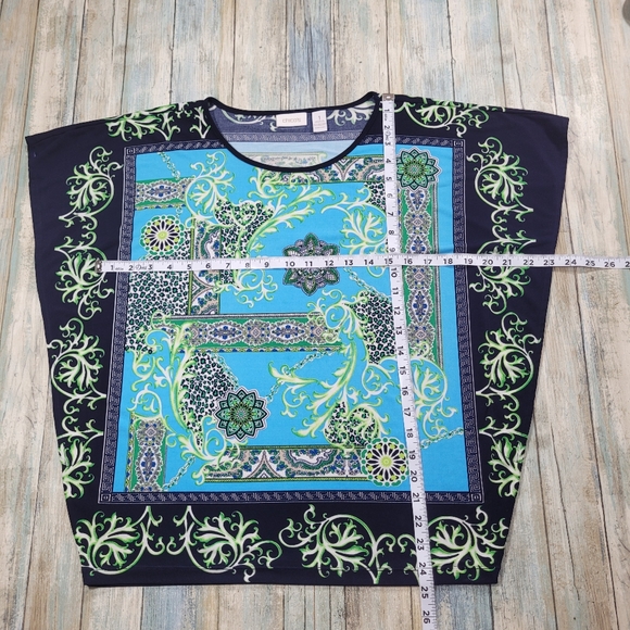 Chico's Colorful Patterned Top. - Picture 4 of 7